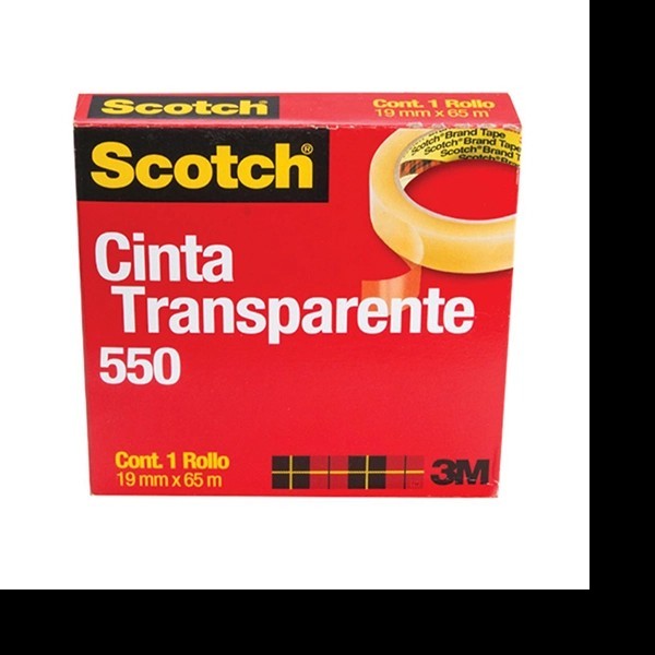 CINTA ADH. 19X65M. TRANSP. SCOTCH 550 3M E12 C48